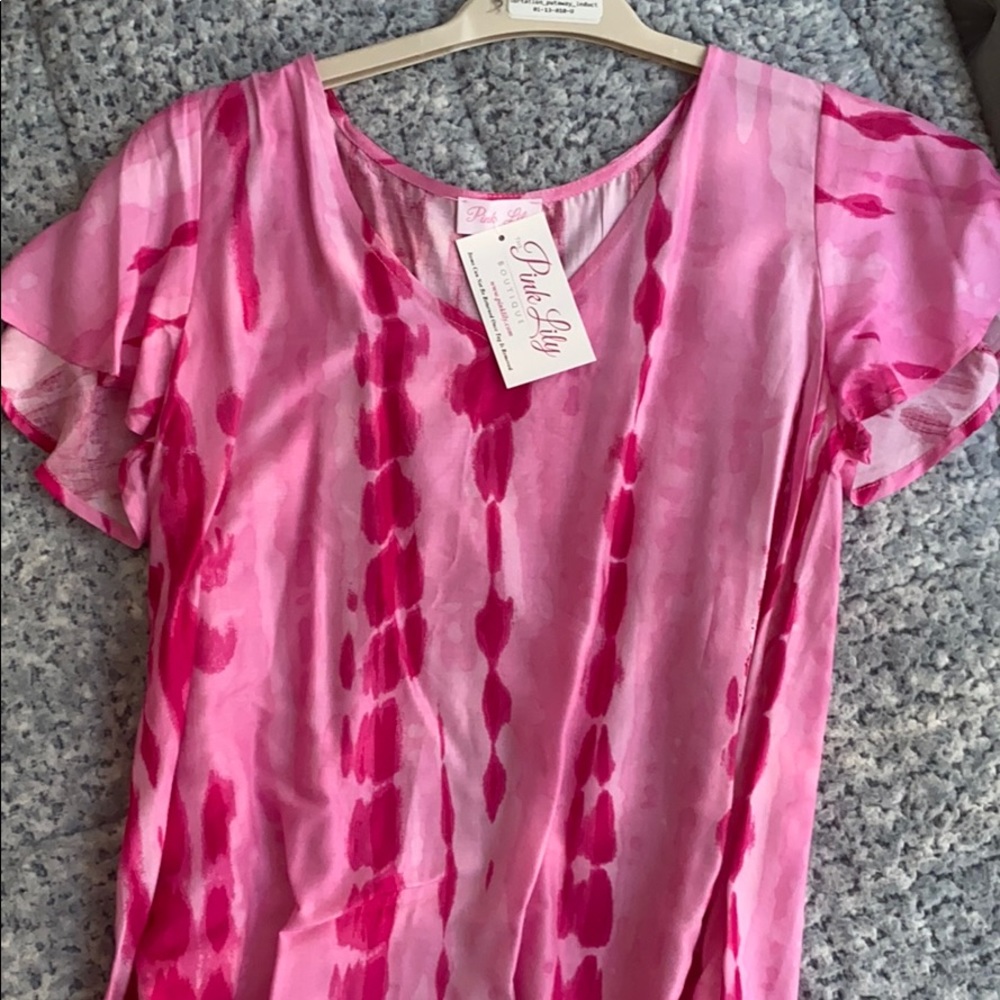 NWT Pink Lily Tie Dye Top
